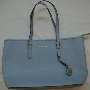 Michael Kors Blue Leather Shoulder Bag